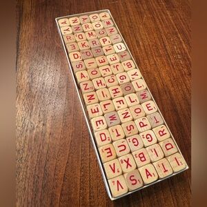 Vintage Scrabble 3d letter blocks